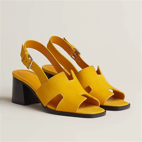 hermes elbe 60 sandal|Hermès Elbe 60 H Logo Slingback Sandals .